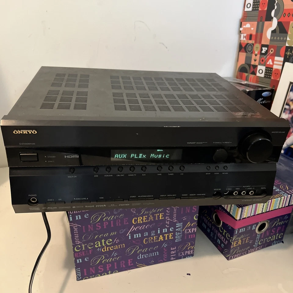 Onkyo TX-SR605 - 7.1 Ch HDMI Home Theater Surround Sound Receiver Stereo System  - Image 1 of 4