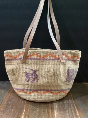 Bucket basket Style Shoulder bag Boho Tote Bag sisal Natural Fibers - Image 1 of 4