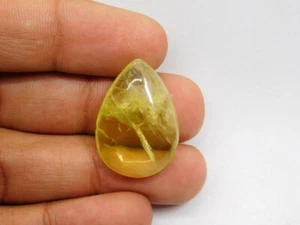 Natural Limón Cuarzo Gema Cabujón Suelto para Joyería Hacer 31 Quilates ME-775 - Picture 1 of 6