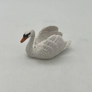 Schleich Swan Animal Figure 13921 Made In Romania 2” Swimming Open Back - Picture 1 of 12