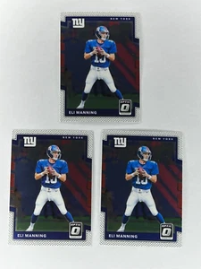 Eli Manning 2017 Donruss Optic #2 Lot of (3) New York Giants QB Ole Miss - Picture 1 of 3