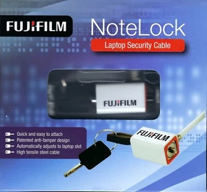 CABLE FUJIFILM NOTELOCK SEGURIDAD PORTÁTIL 1,8m, BLOQUEO ANTIRROBO, NUEVO en Caja Sellada - Imagen 1 de 5