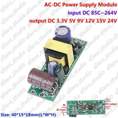 AC110V 220V 230V to DC 3.3V 5V 9V 12V 15V 24V AC-DC Switching Power Supply Board - Image 1 of 3