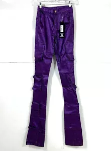 Rockstar Original Purple Super Stacked Cargo Pants Medium NWT - Picture 1 of 3