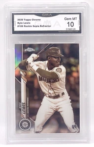 2020 Topps Chrome Kyle Lewis RC Sepia Refractor GMA 10 Gem Mint #186 Rookie - Bild 1 von 2