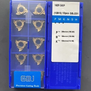 10pcs 16ER G60P GBJ201 Internal thread turning insert RT16W 60P 1.5-3.0mm - Picture 1 of 3