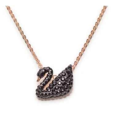 Swarovski Iconic Swan pendant Swan Small Black Rose gold-tone plated 5363393 - Image 1 of 4