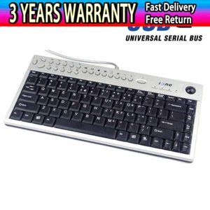Ione SCORPIUS-K3NT Multimedia Trackball Keyboard Wired Keyboard with Trackball - Picture 1 of 8