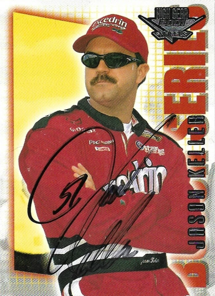 2001 WHEELS HIGH GEAR Jason Keller Auto Signed card #37 NASCAR - Image 1 of 1