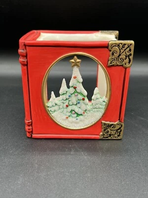 Candelabro rojo para libro de vacaciones de Navidad Partylite rojo Foto 1 de 4