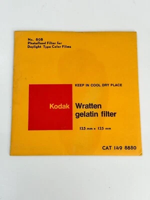 Kodak Wratten 80B Gelatin Filter 149-8880  125x125mm 5x5" Square - NEW Sealed - Image 1 of 4