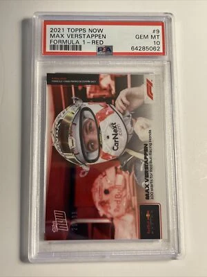 2021 Topps Now Max Verstappen Red 29/99 #9 PSA 10 - Image 1 of 2