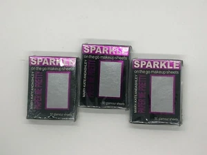 Pack of 3 Mary Kate and Ashley Silver Sparkle on the Go Makeup Sheets - Picture 1 of 3
