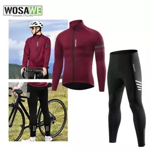 WOSAWE Invierno Térmico Traje de Ciclismo Chaqueta Cálida Bicicleta de Carretera Medias Reflectantes Deporte - Imagen 1 de 17
