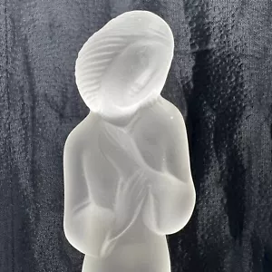 Desna 'Shy Girl' art lalique style frosted crystal statue czech republic limited - Picture 1 of 7