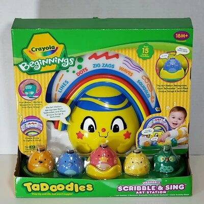 Художественная станция Crayola Beginnings TaDoodles Scribble & Sing 80-8250 новая из старых запасов запечатанная  - Изображение 1 из 4