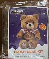 VTG 1987 Titan Needlecraft Craft Kit Plush Teddy Beddy Bear 14 Inch #1421