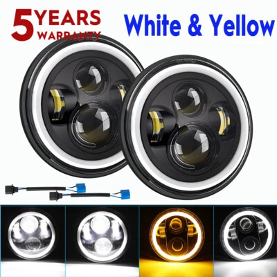 Kit de pares de faros redondos de 7" pulgadas para International Harvester Scout II 1973-1980 Foto 1 de 4