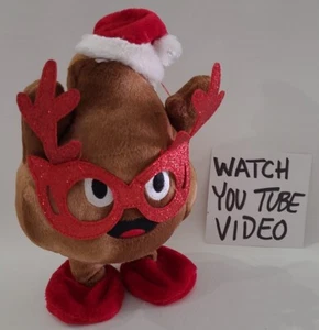  Dan Dee Animated Christmas Poop Emoji Plush Reindeer Glasses  Cant Touch This ⬇ - Picture 1 of 23