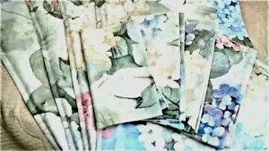 4 Place Mats 4 Matching Pastel Print Napkins 18X17" NEW NoTags Cotton Blend - Picture 1 of 6