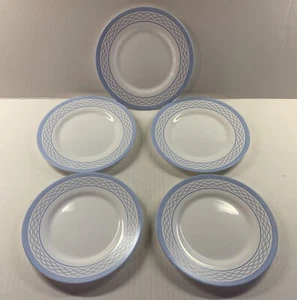 5 Martha Stewart Everyday Salatteller blau weiß 8 Zoll - Bild 1 von 5