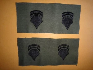 4 US Army SPECIALIST E-6 Rank Subdued Collar Patches (Two Pairs) - Picture 1 of 3