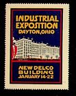 Industrial Exposition Dayton Ohio New Delco Building Poster Stamp 1916