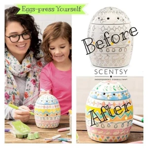 Eggs-Press Yourself Scentsy Warmer *You do the coloring* ~ NIB ~ Retired ~ 2020 - Picture 1 of 2