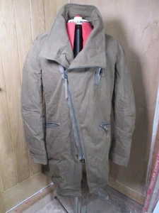 Allsaints Colman Parka Herren L grün gewachstes Canvas Baumwolle gefüttert italienisches Tuch - Bild 1 von 21