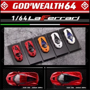 DMH & GOD'WEALTH 1:64 Scale Model Ferrari Laferrari Diecast Cars Carbon Fiber - Picture 1 of 6