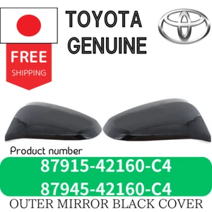 4RUNNER 14-20 RIGHT & LEFT OUTER MIRROR BLACK COVER SET GENUINE OEM TOYOTA #666 - Picture 1 of 1