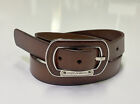 Dolce & Gabbana Brown Leather / Leather Buckle Belt  Sz. 34 / 85cm * Ret. $395
