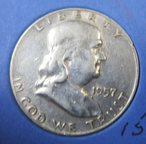 1957D Franklin Half Dollar 160-81C15 - Picture 1 of 2