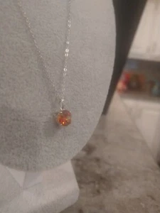 Collana/Piastra/SS Solitario 2,60 Carati di GORG Naturale PicosAltosSpaleritePendente - Foto 1 di 10