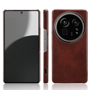 For Sharp Aquos R9 Pro SH-54E, Luxury Hybrid PU Leather Hard Bumper Case Cover - Picture 1 of 21