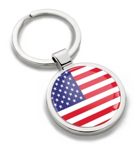Schlüsselanhänger Schlüsselbund Edelstahl Metall Anhänger Geschenkbox USA-Flagge - Bild 1 von 5