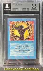 MTG Limited Edition Alpha 1993 Spell Blast BGS 8.5Q++ (Baby Quad++) NM/MT+ 93/94 - Picture 1 of 6