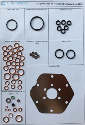 BOSCH Mengenteiler Reparatursatz für alle Bosch 6 Zyl Grauguss Fuel Distributor  - Image 1 of 2