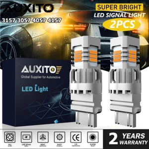 AUXITO 2x Amber 3156/3157 LED Tail Turn Signal Light Bulbs No Hyper Flash Canbus - Picture 1 of 12
