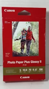 Canon Photo Paper Plus Glossy II 4"x6" 100 Sheets Brand New Sealed See Descript - Picture 1 of 4