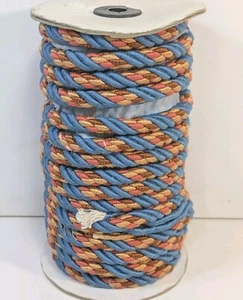 Corda multistrato policotone metallizzato fatta a mano corda macramè per spago bordo parete 20m - Foto 1 di 3