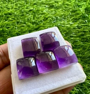 Natural Amethyst Cabochon 10MM Cushion Loose Gemstone 10Pcs Lot . - Picture 1 of 6