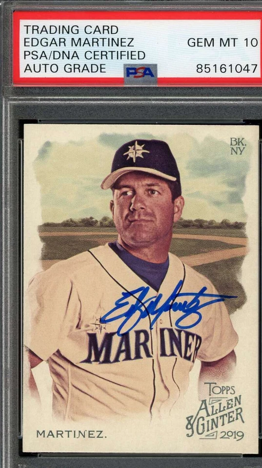 Edgar Martinez Gem Mint 10 PSA DNA Signed 2019 Topps Allen and Ginter Autograph - Image 1 of 1