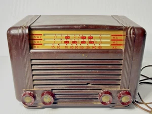 Radio de onda corta Early Stewart Warner tubo de baquelita Art Deco - Imagen 1 de 19