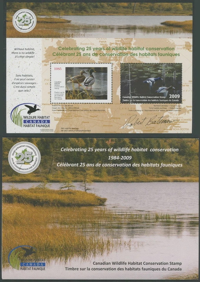 2009 年加拿大 25 周年。 OF WILDLIFE HabitAT CONSERVATION,MS IN BOOKLET,VD.#FWH26 — 第 1/1 张图片