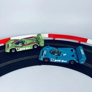 SCX (SCALEXTRIC) MATCHBOX JAGUAR XJR-14 SRS No4 RARE COLOURS BLUE AND GREEN - Picture 1 of 13