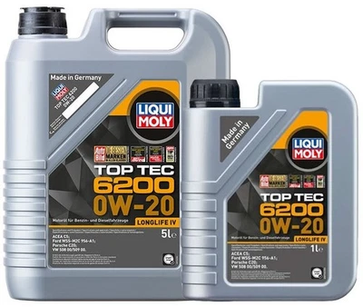 Liqui Moly Top Tec 6200 Motoröl 0W-20 6 Liter VW 508 00 / 509 00 / C20 - 20781