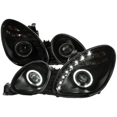 98-05 Lexus GS300 GS400 GS430 Smoked Black Projector Headlights DRL Dual Halos - Image 1 of 3
