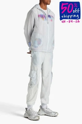 PVP €495 MCQ de ALEXANDER McQUEEN Chaqueta Ligera Talla S Estampada Con Capucha Foto 1 de 4