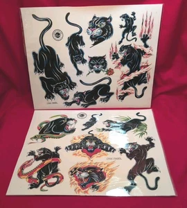 Juego De 2 Flash Tatuaje Vintage 2002 Adam Kaplan Oscar Valdés 11x14 pulgadas Panteras - Imagen 1 de 21
